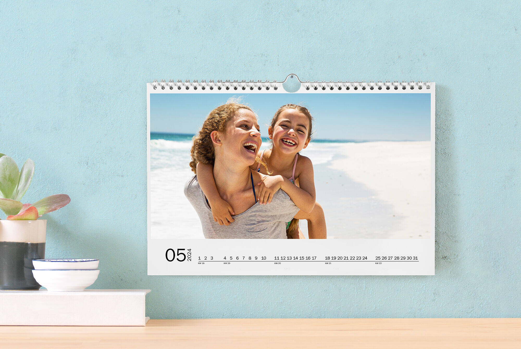 Calendario da parete con carta fotografica premium opaca