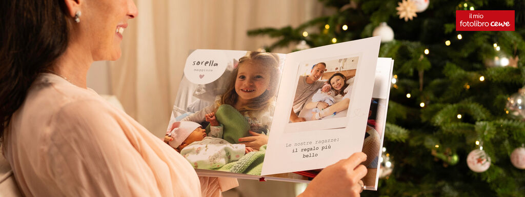 Un FOTOLIBRO CEWE con le pagine aperte
